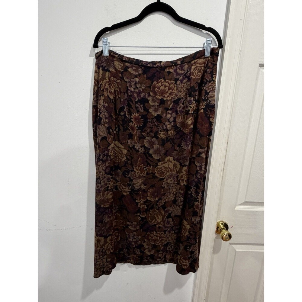 Vintage Maggie Lawrence Womens Button Up Midi Skirt Size 18/20